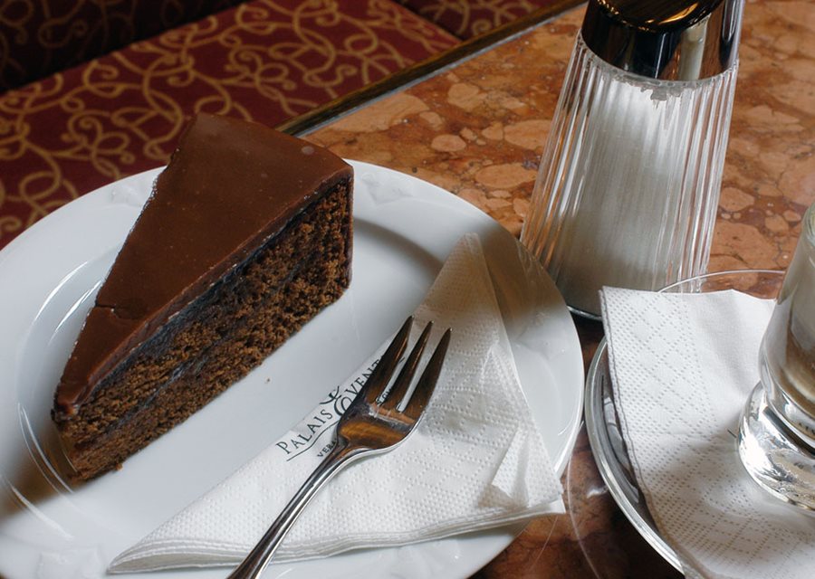Sachertorte at a Viennese cafe